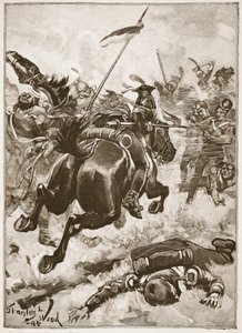 Un combat acharné au corps à corps, illustration de 